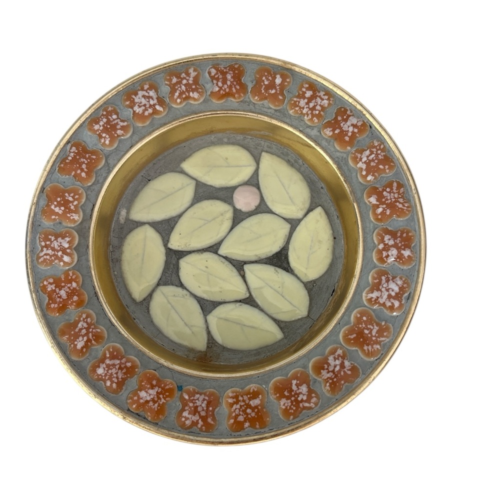 Vintage Mid Century Mosaic Trinket Dish Coaster Japan